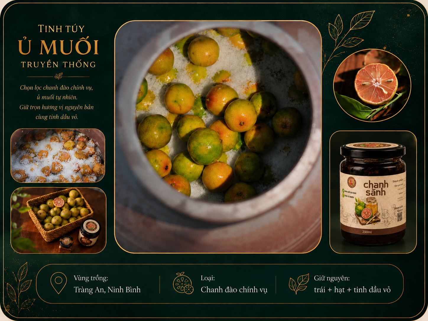 Tinh túy ủ muối truyền thống — Chanh Sành Lucien